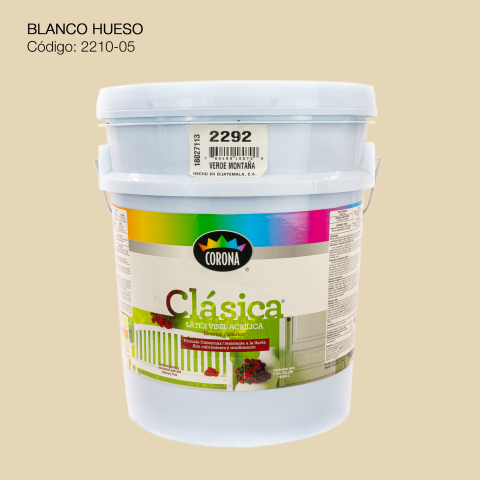 PINTURA ACRILICA LATEX CUBETA BLANCO HUESO