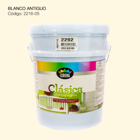 PINTURA ACRILICA LATEX CUBETA BLANCO ANTIGUO