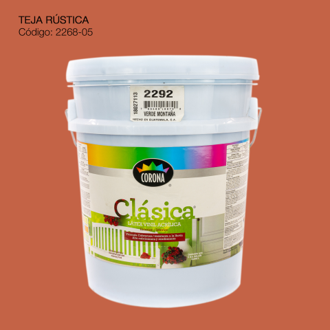 PINTURA ACRILICA LATEX CUBETA TEJA RUSTICA