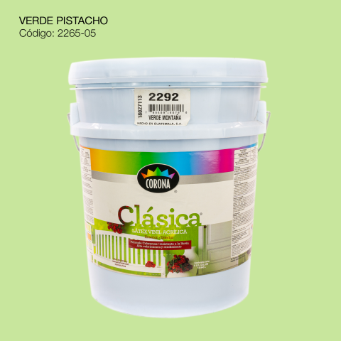 PINTURA ACRILICA LATEX CUBETA VERDE PISTACHO