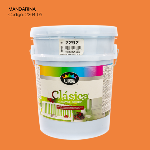 PINTURA ACRILICA LATEX CUBETA MANDARINA