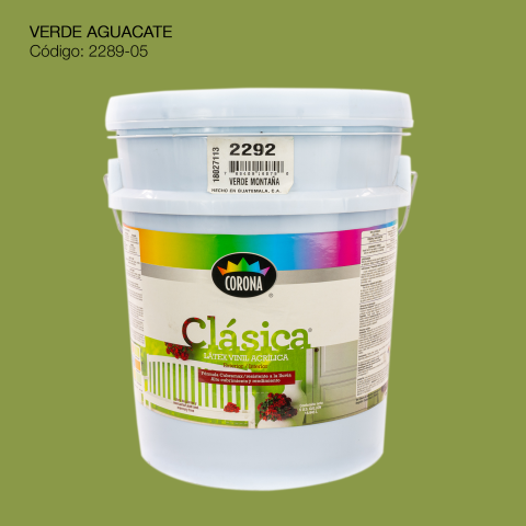 PINTURA ACRILICA LATEX CUBETA VERDE AGUACATE