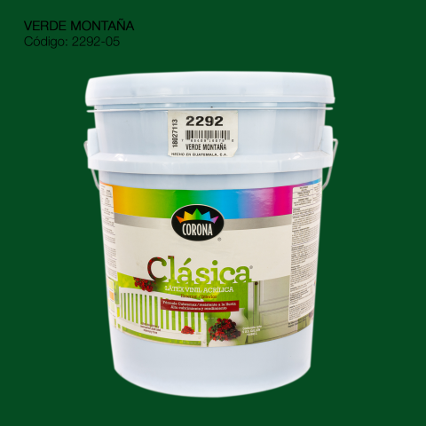 PINTURA ACRILICA LATEX CUBETA VERDE MONTAÑA