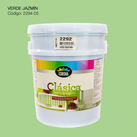 PINTURA ACRILICA LATEX CUBETA VERDE JAZMIN