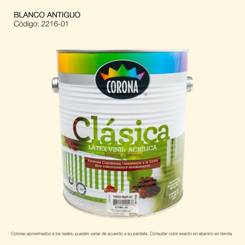 PINTURA ACRILICA LATEX GALON BLANCO ANTIGUO