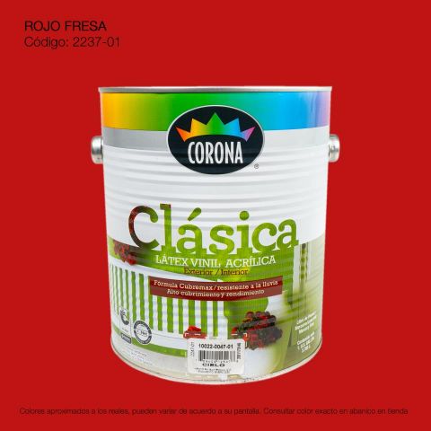 PINTURA ACRILICA LATEX GALON ROJO FRESA