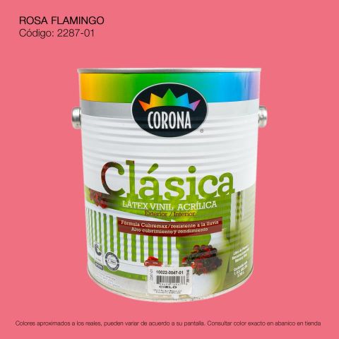 PINTURA ACRILICA LATEX GALON ROSA FLAMINGO