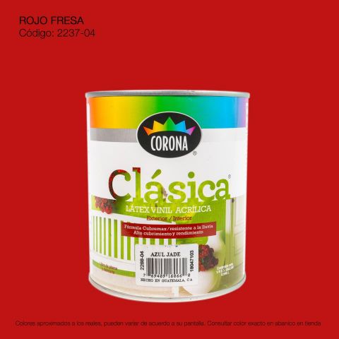 PINTURA ACRILICA LATEX   1/4 ROJO FRESA