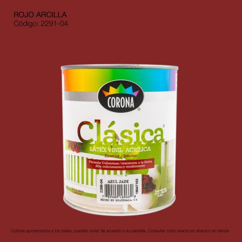 PINTURA ACRILICA LATEX 1/4 ROJO ARCILLA