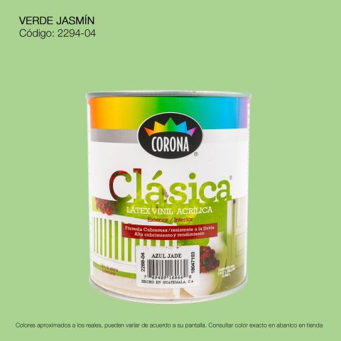 PINTURA ACRILICA LATEX 1/4 VERDE JASMIN