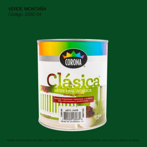 PINTURA ACRILICA LATEX 1/4 VERDE MONTAÑA