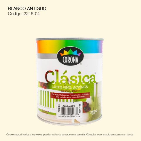 PINTURA ACRILICA LATEX 1/4 BLANCO ANTIGUO