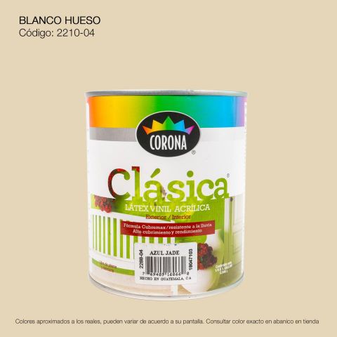 PINTURA ACRILICA LATEX 1/4 BLANCO HUESO