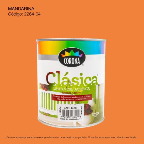 PINTURA ACRILICA LATEX 1/4 MANDARINA