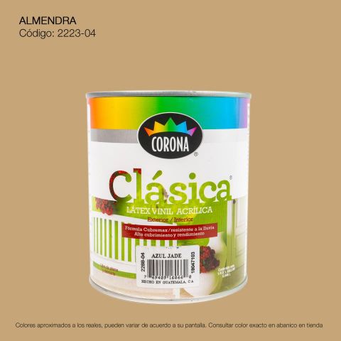 PINTURA ACRILICA LATEX 1/4 ALMENDRA