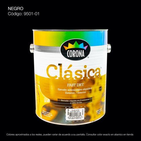 PINTURA ANTIC. CLASICA FAST DRY GALON NEGRO