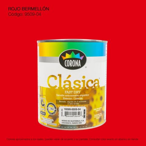 PINTURA ANTIC. CLASICA FAST DRY 1/4 ROJO BERMELLON