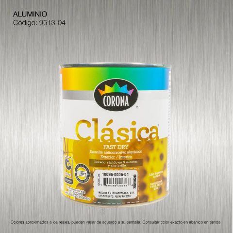 PINTURA ANTIC. CLASICA FAST DRY 1/4 ALUMINIO