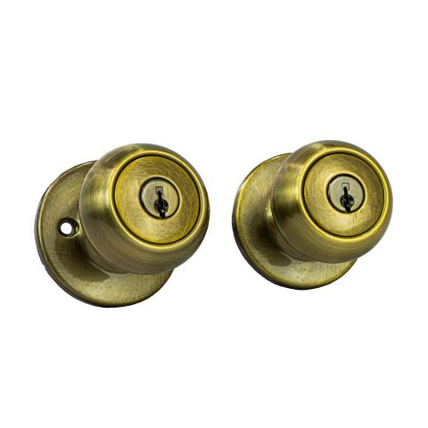 CHAPA KWIKSET COPA C-44-5 ENTRADA PRINC.DORADO ANT