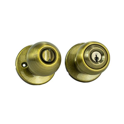 CHAPA KWIKSET POLO P-4-5 CON SEGURO DORADO ANT.