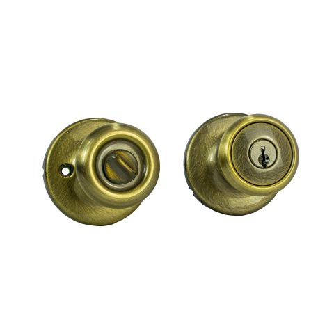 CHAPA KWIKSET TYLO T-4-5 CON SEGURO DORADO ANT.