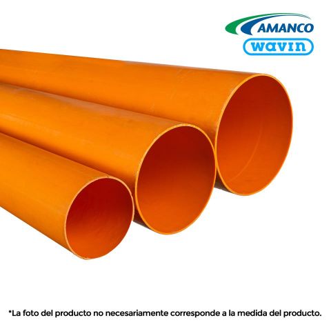 TUBO PVC DRENAJE NARANJA 2