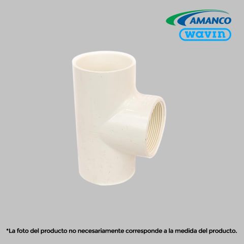 TEE CON ROSCA PVC PRESION 1