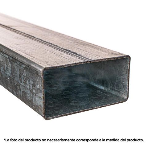 TUBO RECTANGULAR GALVANIZADO CHAPA 20 2 X 6