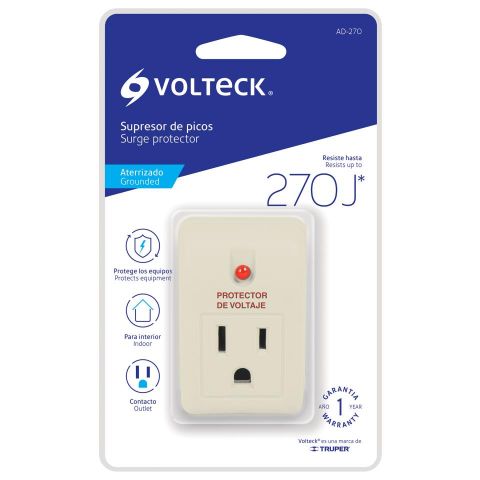 PROTECTOR DE VOLTAJE 270 JOULES 1 CONTACTO